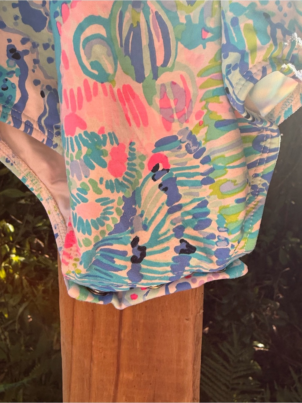 Girls' Bright Coral Reef One-Piece Swimsuit - Blue & Pink - Picture 5 of 5